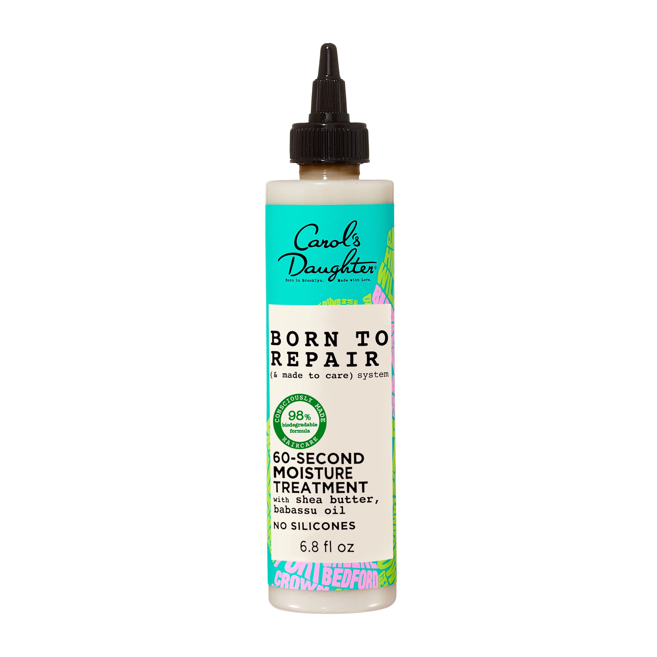 Carols Daughter Born To Repair 60-Second Moisture Hair Treatment Hydrating Detangling Hair Care for Curly Hair with Shea Butter 6.8 Fl Oz