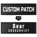 Custom Patch 2 Pieces Dog Vest Patches Personalized Removable Tactical Patches for Dog Harness Service Dog in Training and Dog Halter Patches with Hook and Loop