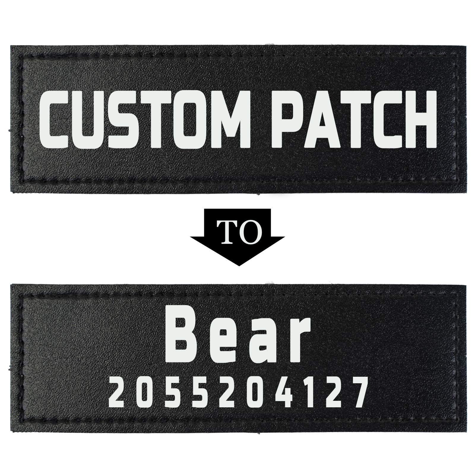 Custom Patch 2 Pieces Dog Vest Patches Personalized Removable Tactical Patches for Dog Harness Service Dog in Training and Dog Halter Patches with Hook and Loop