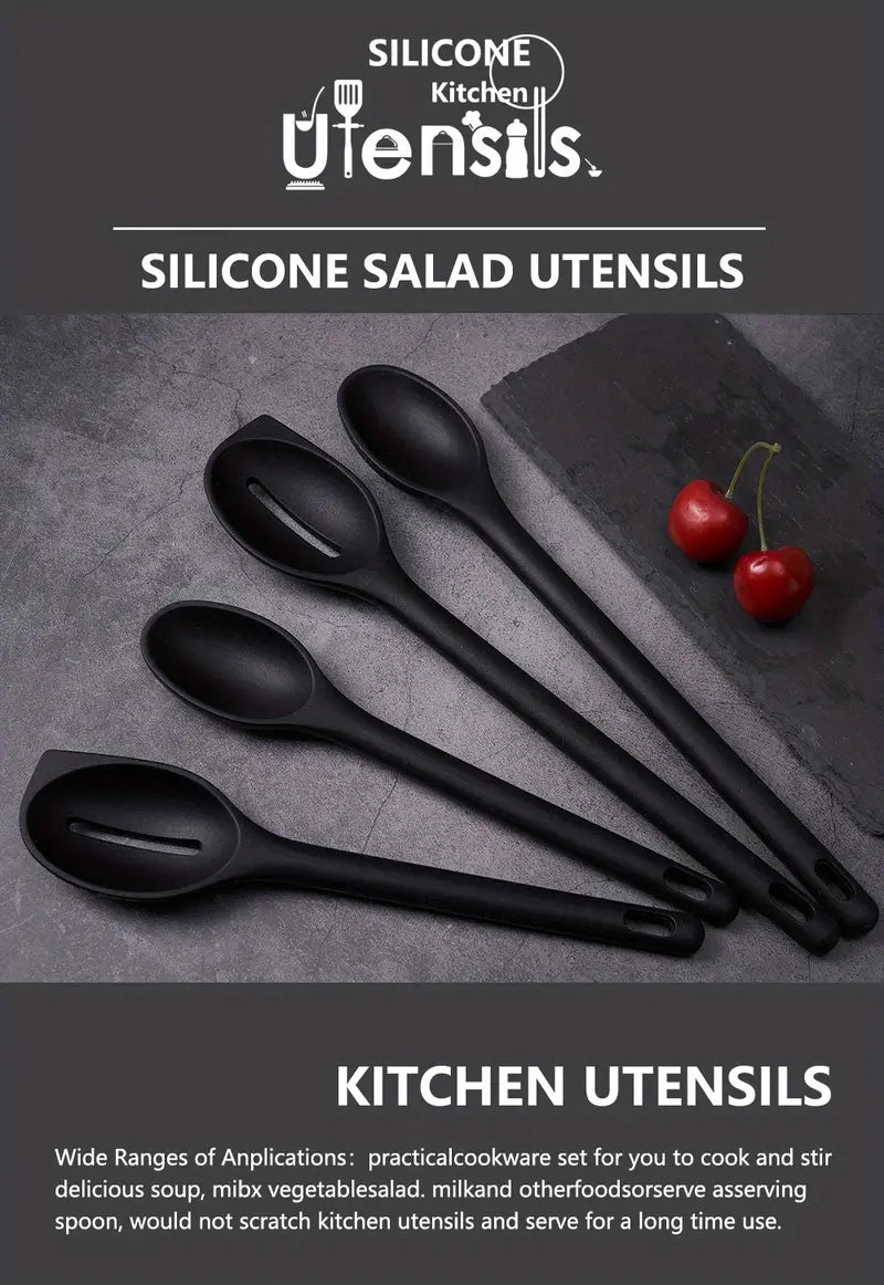 Silicone Serving Spoon Set - Heat Resistant Utensils