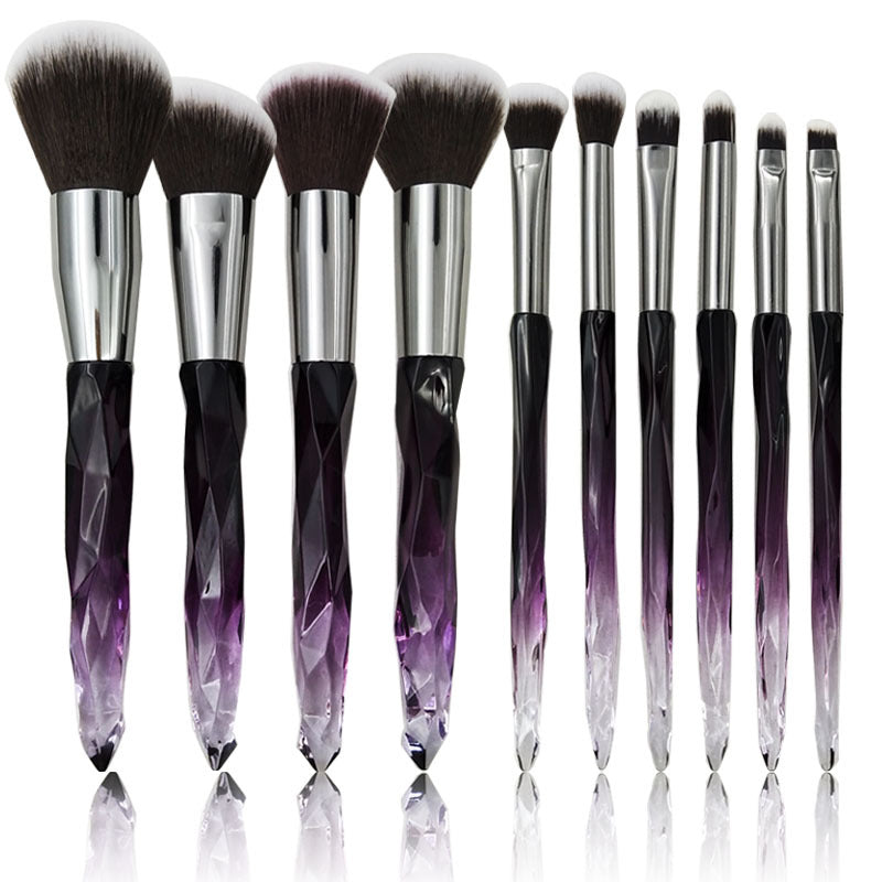 Crystal Diamond Makeup Brush Set for Beginners