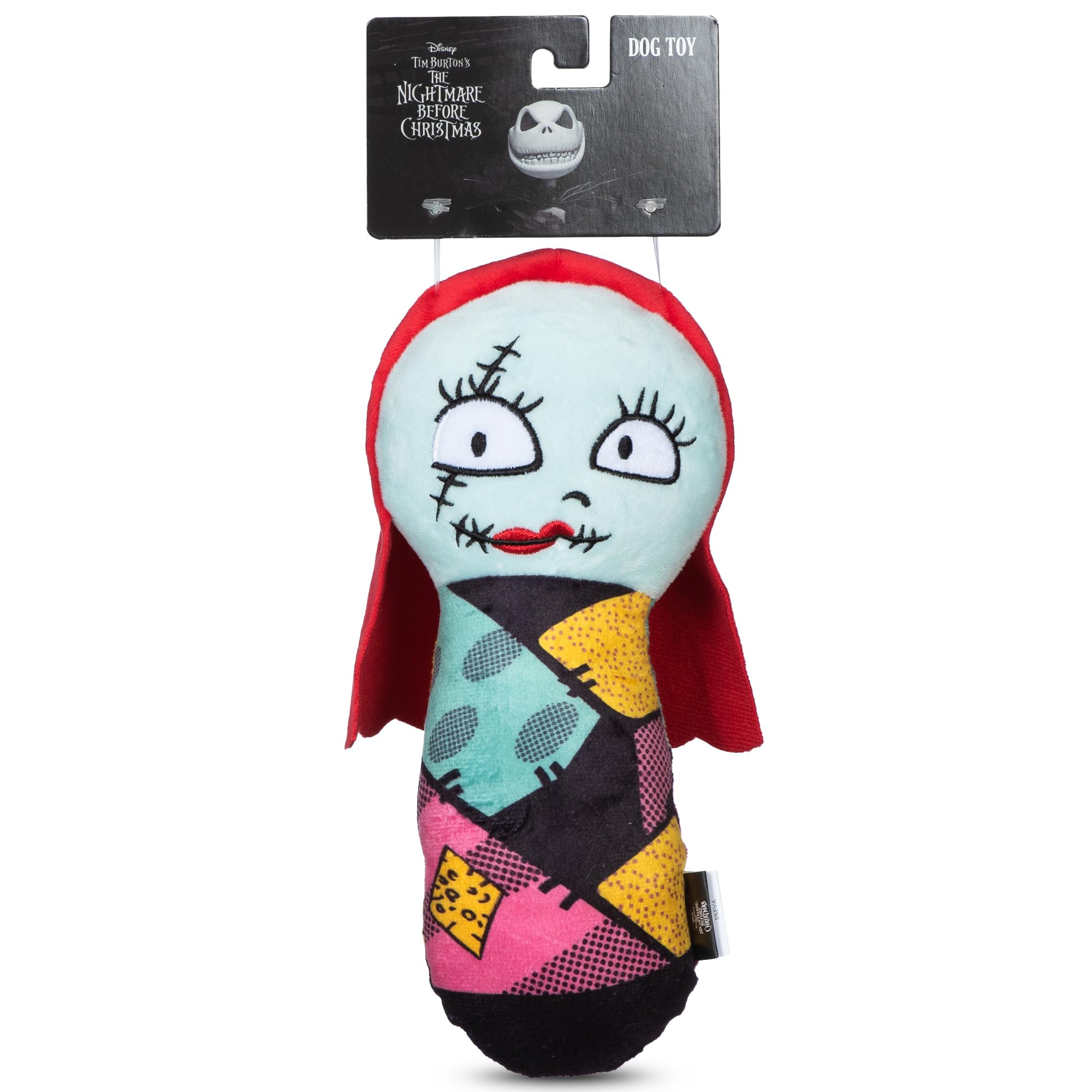 Disney for Pets Tim Burtons Nightmare Before Christmas: Sally 9" Plush Bobo Dog Toy; Bobo Style Plush Squeaker Dog Toy Officially Licensed | Halloween Dog Toys