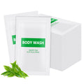 HQSLsund 200 pack Travel Size Body Wash Bulk Individually Wrapped - Refreshing Mini Shower Gel Single Use Supplies for Homeless Care Hotel Guests White Tea Scent0.35 fl oz/10ml