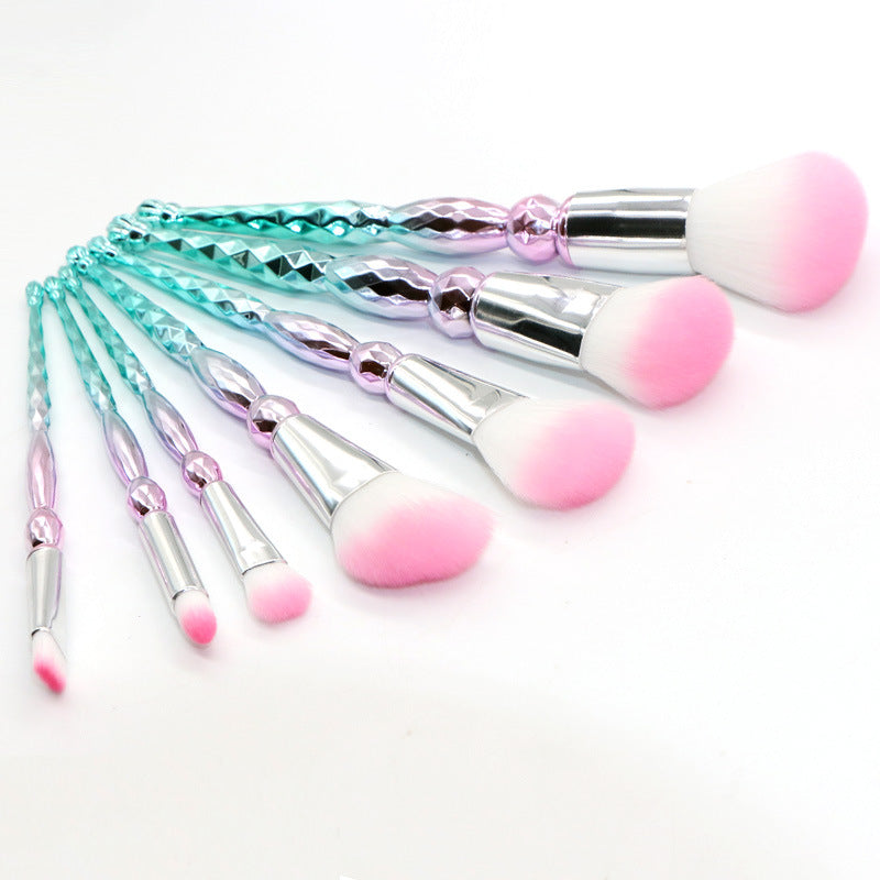 7-Piece Diamond Makeup Brush Set for Beginners