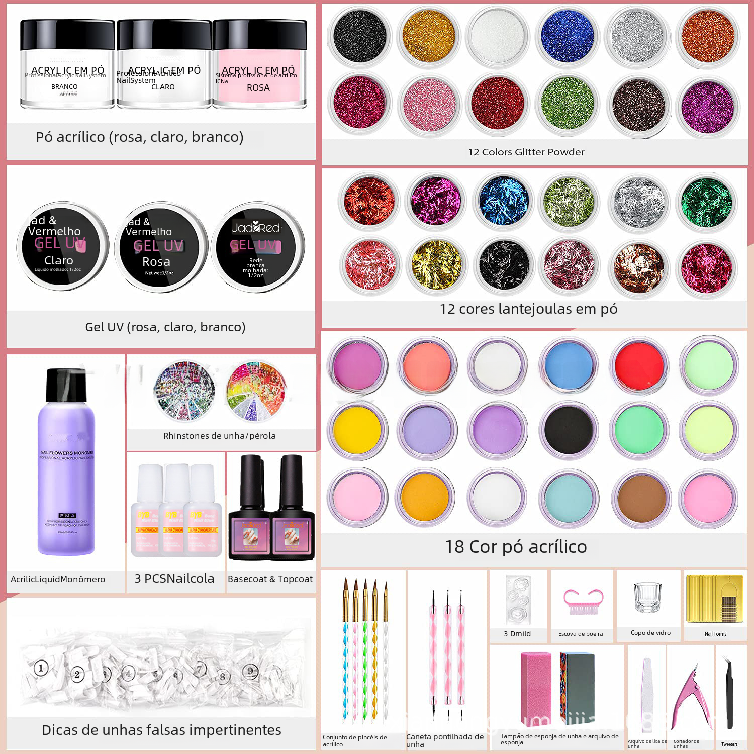 Complete Nail Kit with 42 Colors for Beginners