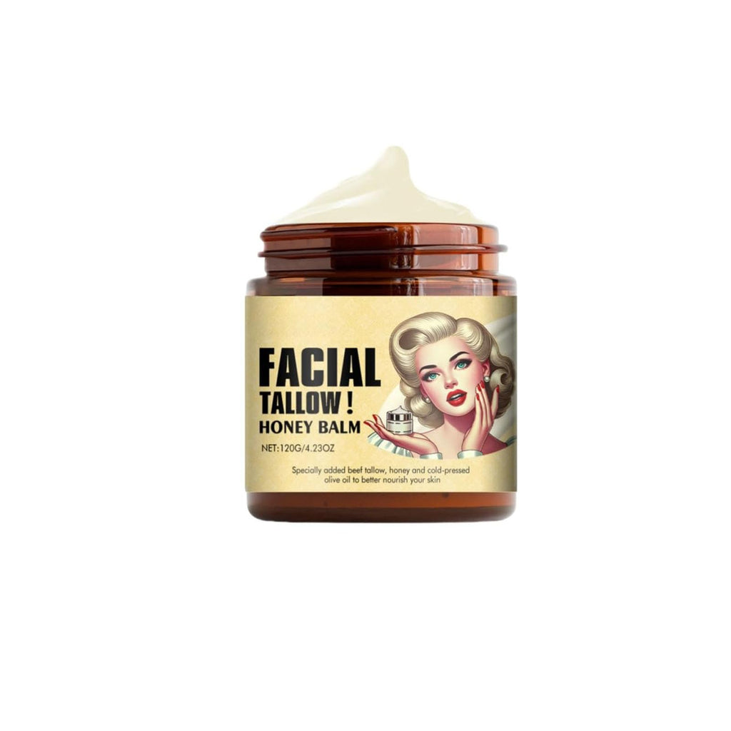 NUKYEJH Whipped Beef Tallow and Honey Balm Evil Whipped Tallow Honey Balm Grass Fed Grass Finished Organic Face Cream (1Pcs)
