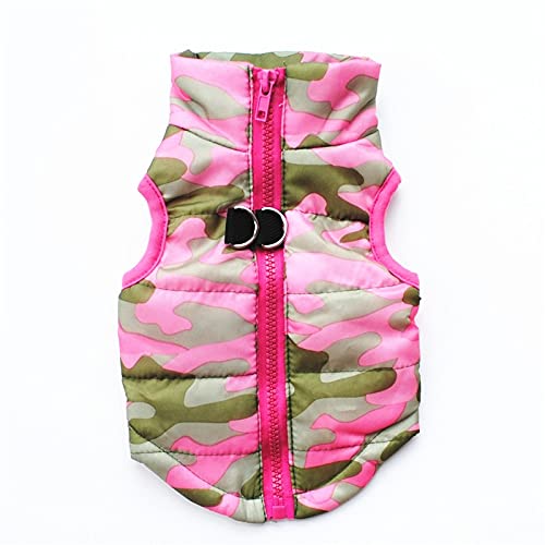 Howstar Dog Hoodie Long Sleeve Zip Up Dog Coat Vest Sleeveless Camo Dog Coat Snow Print Cute Pet Clothes with Leash Hole Trendy Dog Jacket Coat Dog Costumes Arms